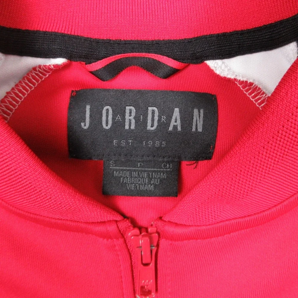 Air Jordan Track Jacket Mens Small Red Black Jump Man Logo Basketball Warm Up